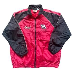 Vintage Competitors View XL Dale Earnhardt Jr. Budweiser Zip Jacket Windbreaker